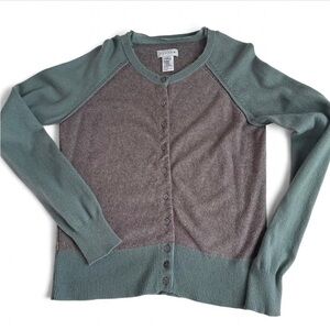 Jigsaw London Cotton Cashmere Blend Raglan Button Up Cardigan ✨